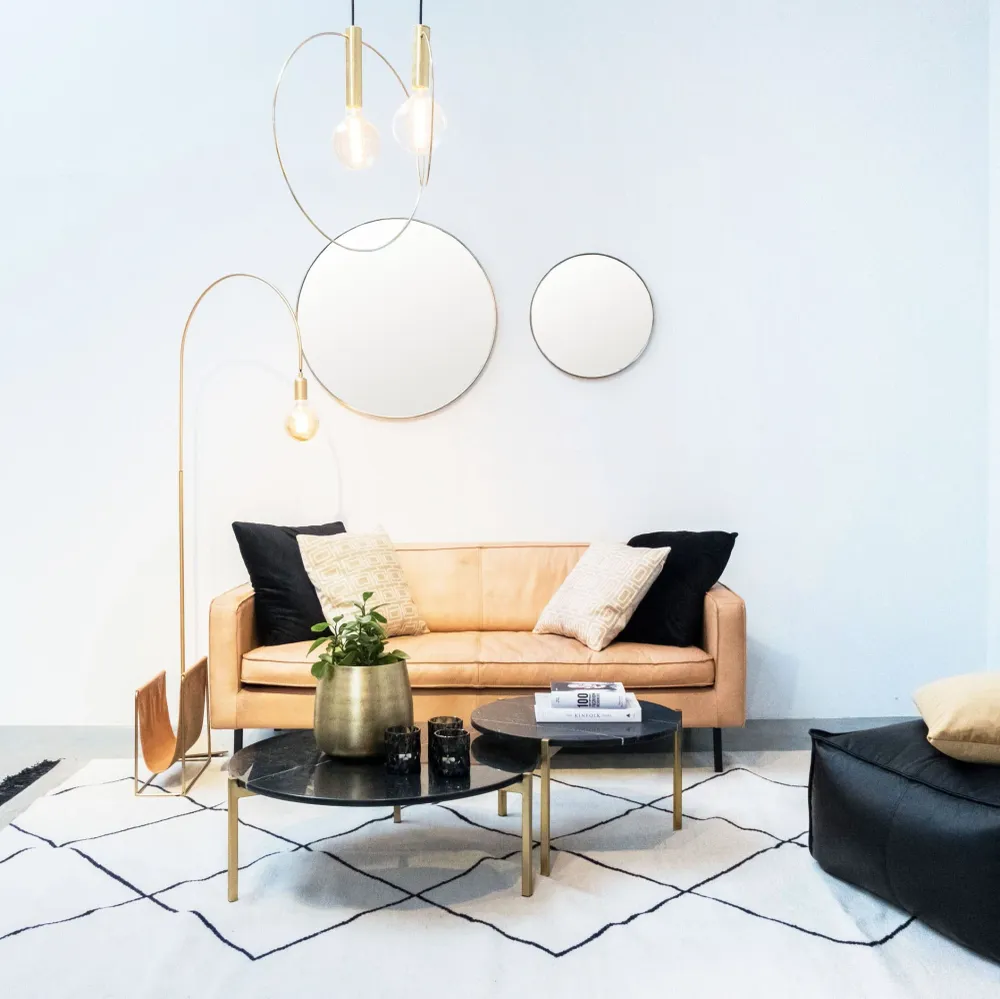 Ronde Spiegel Céleste - 50 cm - Goud