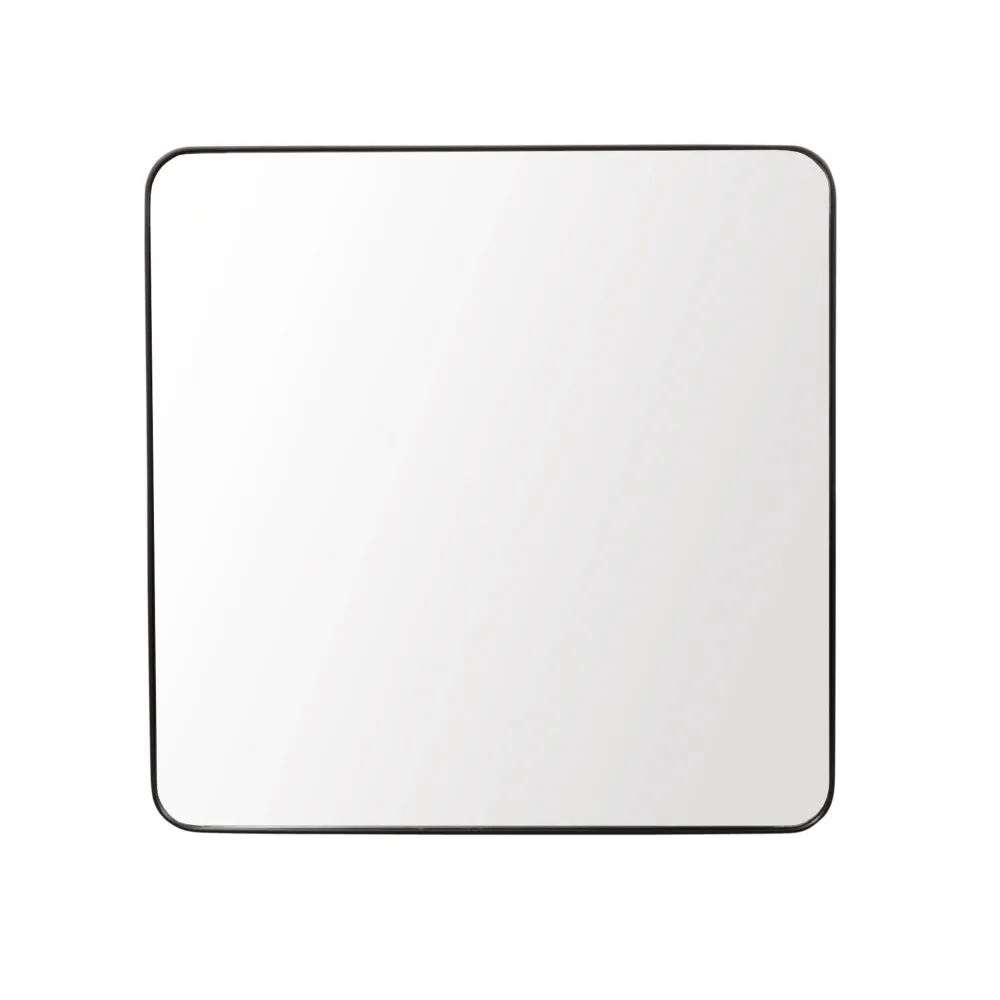 Vierkante Zwarte Spiegel - 80×80cm