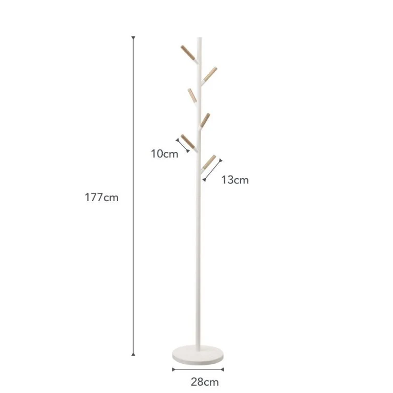 Yamazaki Plain Kapstok Pole Hanger - Wit
