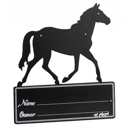 "Paardsilhouet" Stalplaquette Hippotonic
