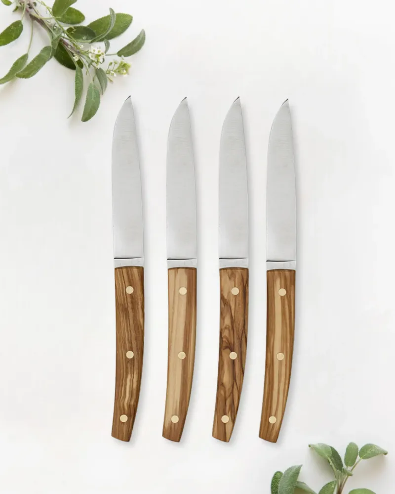 Set van 4 Lisbon Olive Tree steakmessen ICEL