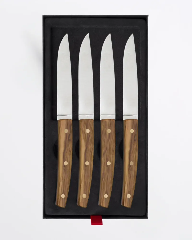 Set van 4 Lisbon Olive Tree steakmessen ICEL