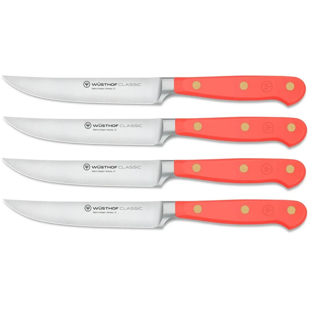Wusthof Steakmessen 12cm 4 Stuks 'Classic Color Coral Peach'
