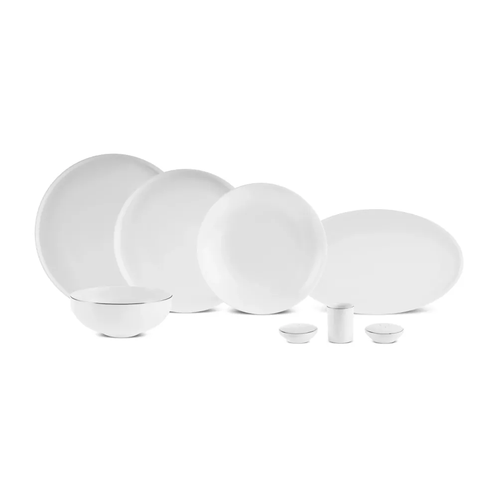 Karaca Red Carpet Collection Stream Bone Merope 53-delige 12-persoons Serviesset Platina