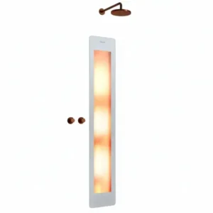 Sunshower Plus Round White Inbouw Wellnesspaneel met infrarood en UV-licht