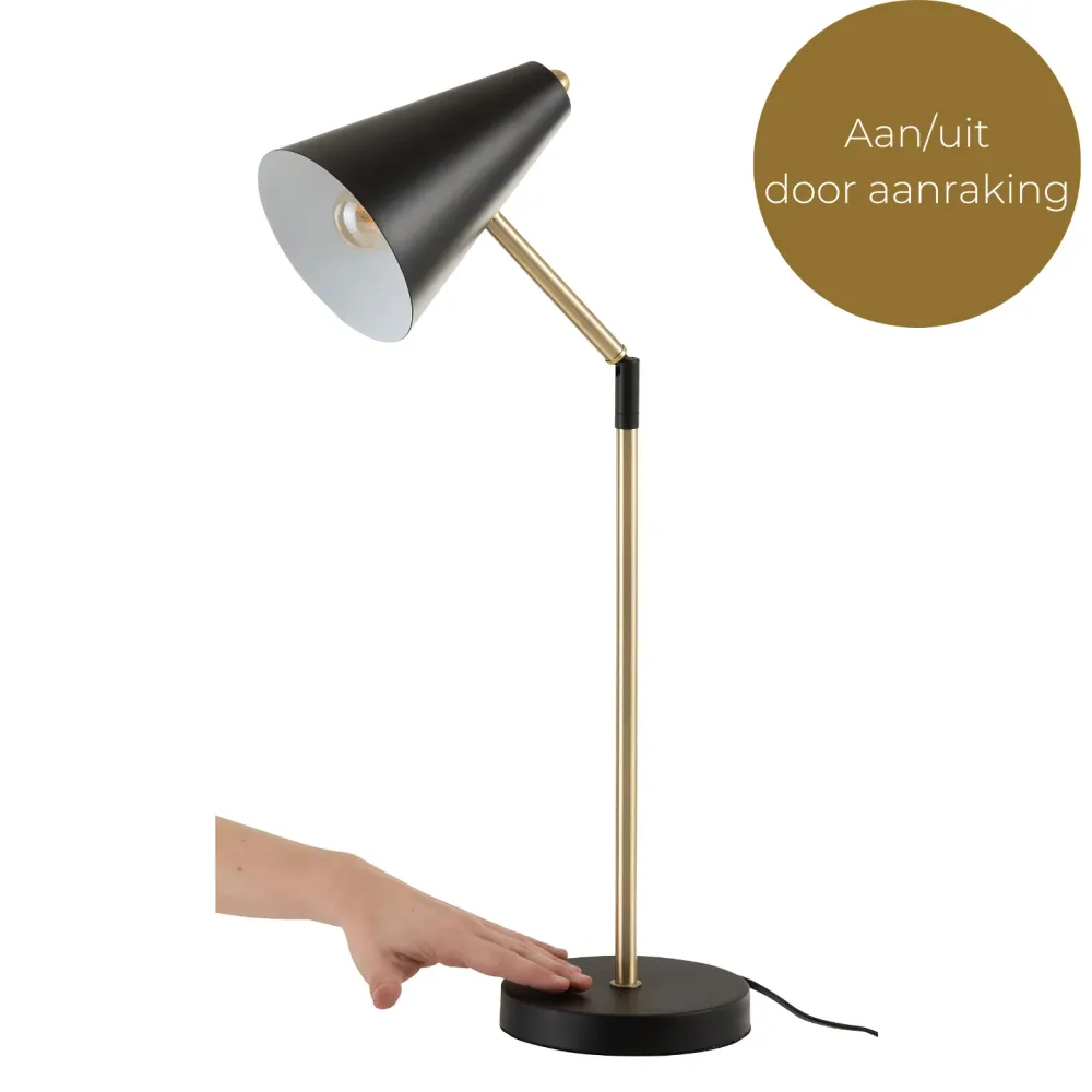 Bureaulamp Design Zwart Goud Jolipa