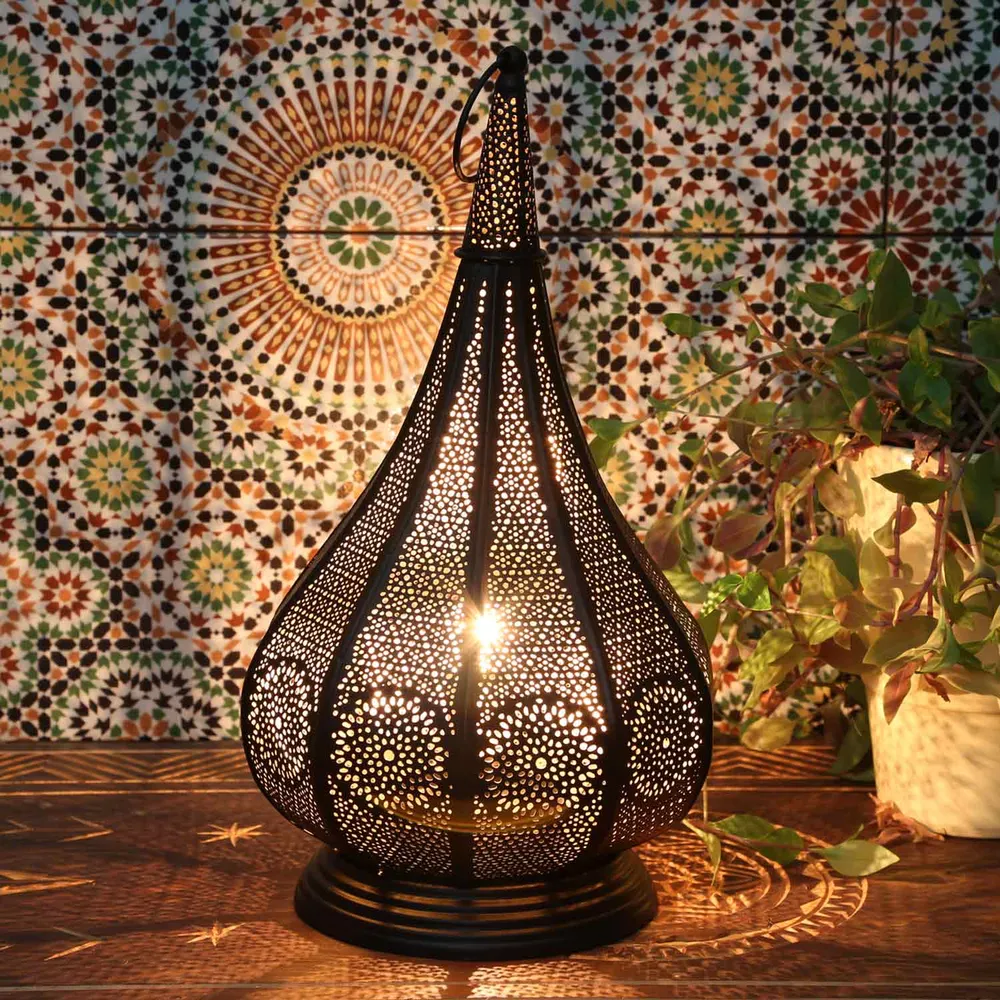 Oosterse lamp Monza zwart