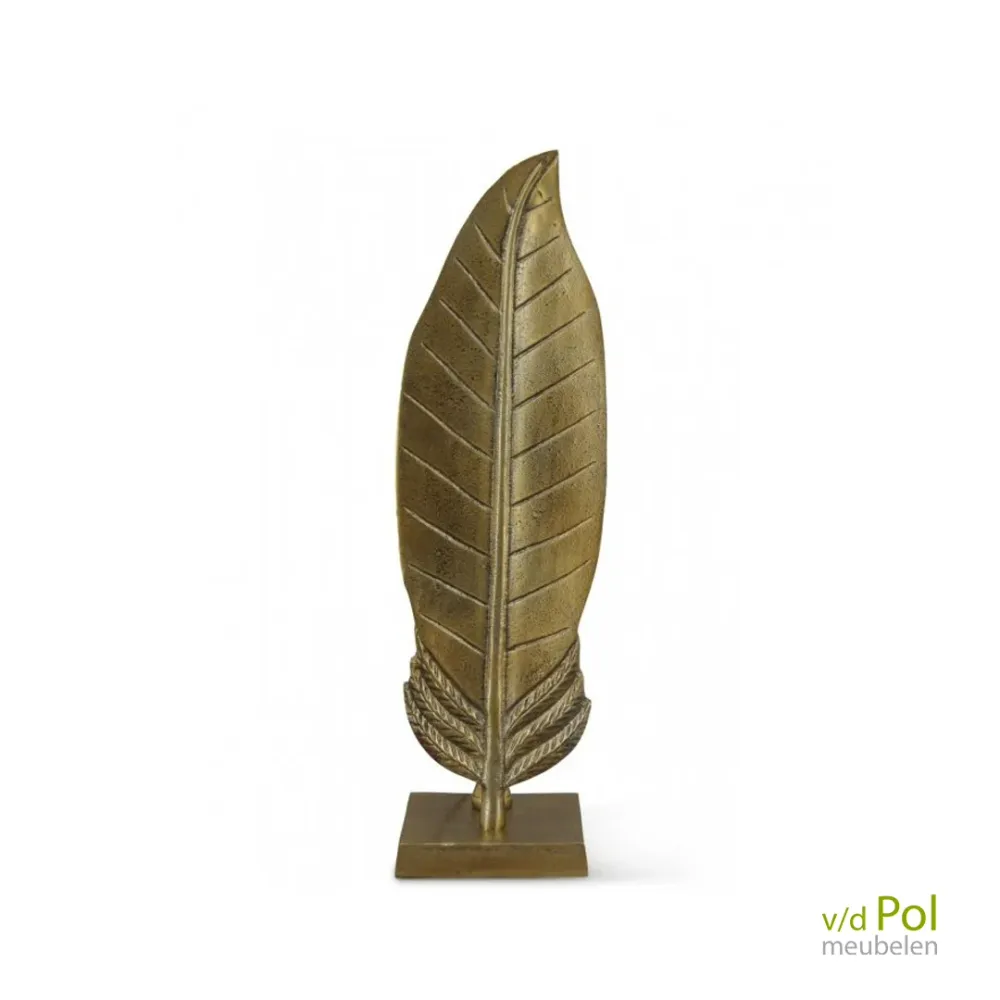 Gouden tafellamp bladvorm Pol Collections