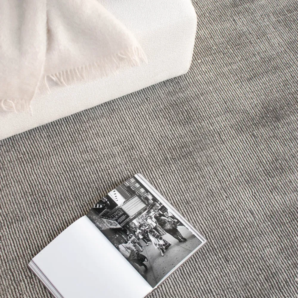 Vloerkleed - Amado - Houtskool/Wit