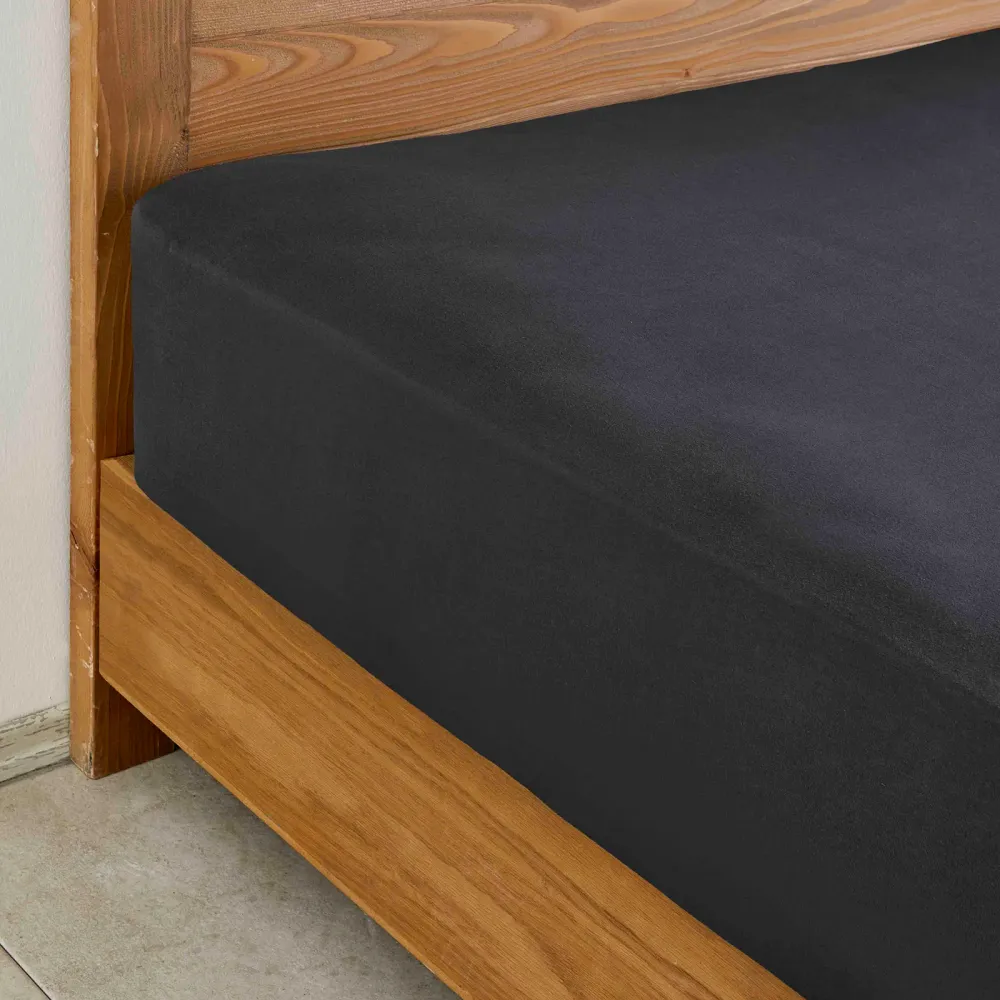 KH JERSEY FITTED SHEET ANTHRACITE DEU (100x200+30) KARACA HOME