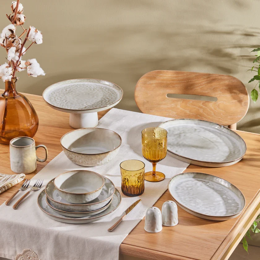 Karaca Rixton Serveerschaal, 35,5 cm, Beige