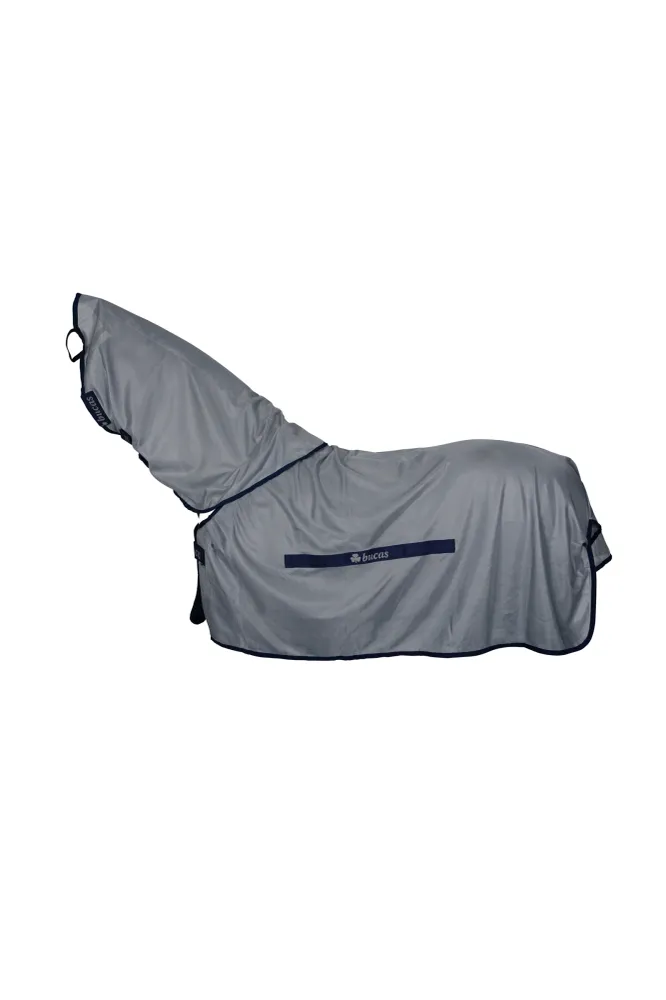Buzz-Off Full Neck Fly Rug Fixed Neck Silver/Blue 125