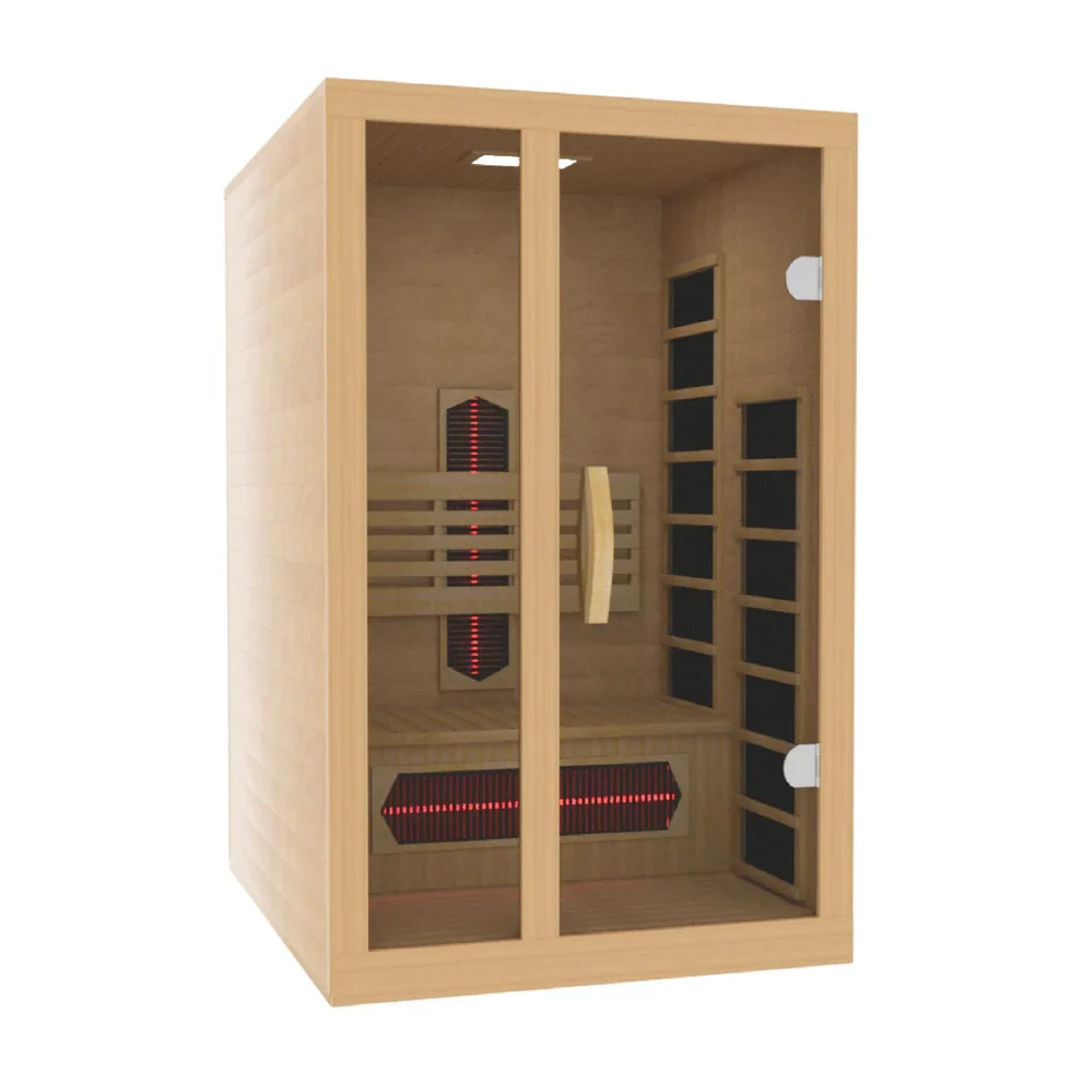 Dynamic Gracia 1-2-person Full Spectrum Near Zero EMF Indoor Infrared Sauna + Rood Light Therapy | DYN-6119-03 FS