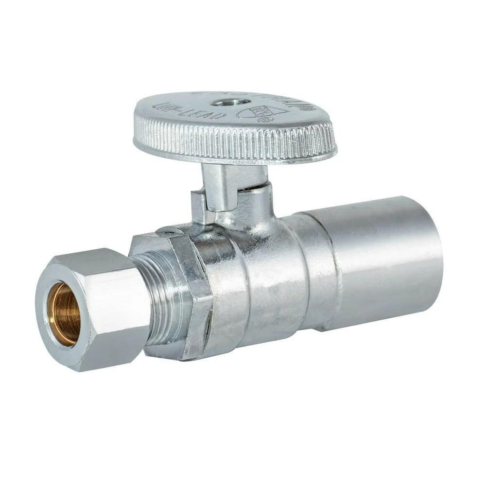 Eastman 1/4-Turn Stop Valve – 1/2 . Sweat x 3/8 . OD Comp