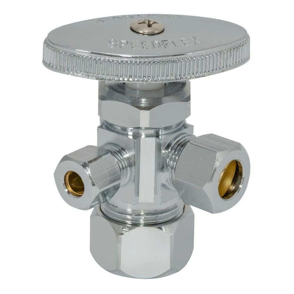 Eastman 3-Way Shut-Off Valve – 5/8 . Comp x 3/8 . Comp x 1/4 . Comp