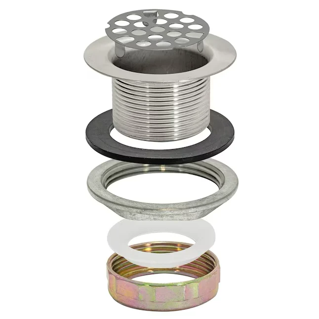 Eastman 4- Hoogglans Chrome Brass Rust Resistant Strainer Lock Mount Included
