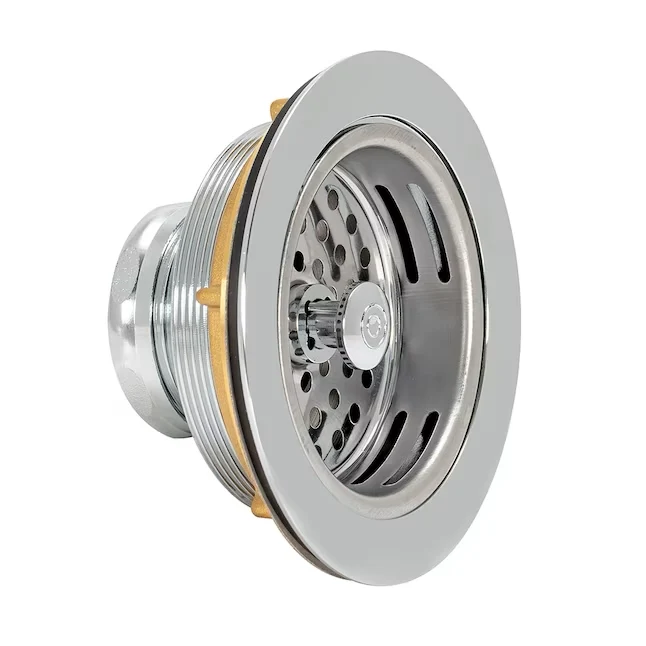 Eastman 4- Hoogglans Chrome Brass Rust Resistant Strainer Lock Mount Included