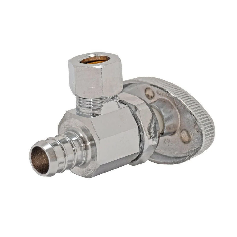 Eastman Multi-Turn Angle Stop Valve – 1/2 . PEX Crimp x 3/8 . OD Comp