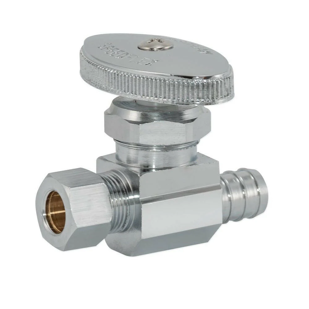 Eastman Multi-Turn Stop Valve – 1/2 . PEX Crimp x 3/8 . OD Comp