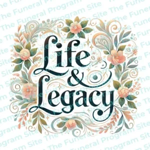 Life Legacy Funeral Program Title