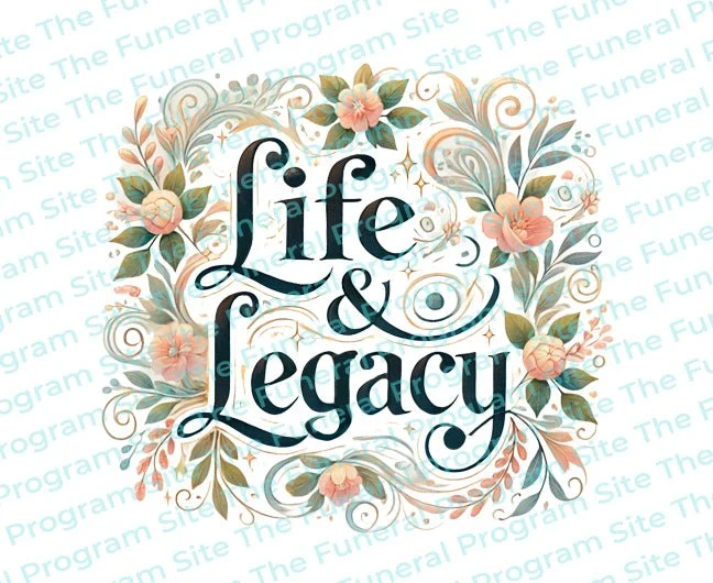 Life Legacy Funeral Program Title