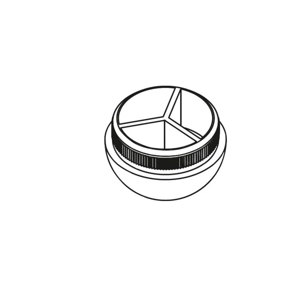 Q-railing Round Profile Handrail End Cap SIMPEL HIT, Arched) (1-1/2" Diameter) (53/64'' Height)