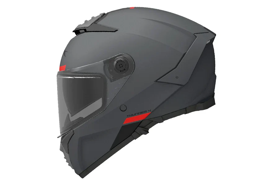 MT Thunder 4 SV Eenkleurig A12 Casco Integral De Moto Gris Mate Solid