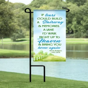 Uniek gemaakt If Tears Stairway Memorial Garden or Cemetery Flag