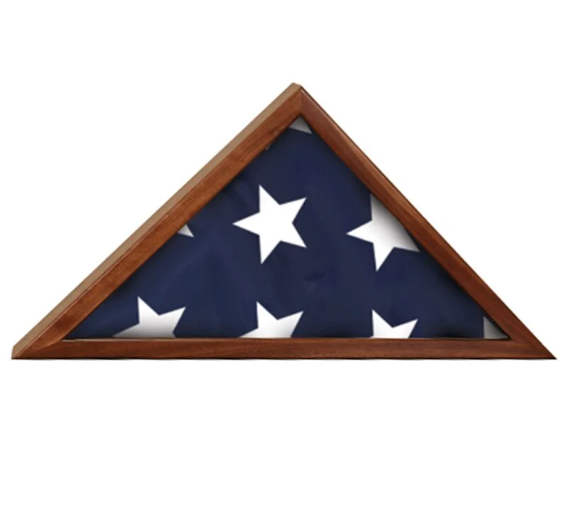 Waarachtig Walnut Flag Personalized Display Case