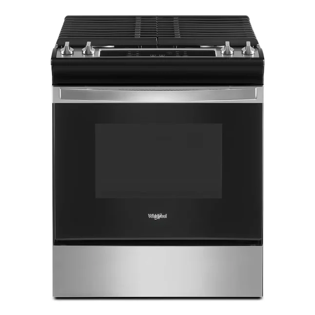 Whirlpool 30- 4 Burners 5-cu ft Self-cleaning Slide- Natural Gas Range (Fingerprint Resistant Stainless Staal
