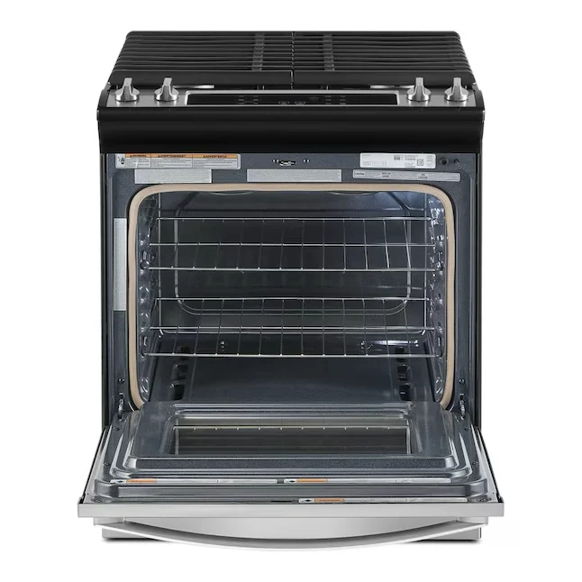 Whirlpool 30- 4 Burners 5-cu ft Self-cleaning Slide- Natural Gas Range (Fingerprint Resistant Stainless Staal