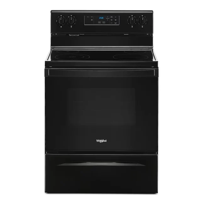 Whirlpool 30- Glaswerk Top 4 Burners 5.3-cu ft Freestanding Electric Range (Black)