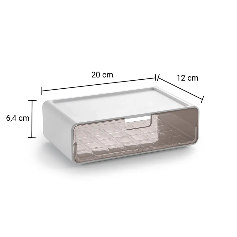 Gestapeld gebruik countertop box Gedy Seventy series - White