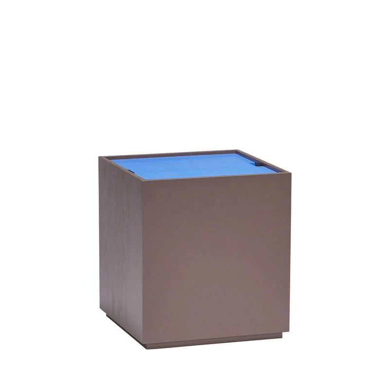 Hübsch Vault opbergboxen, blauw, bruin met Slot