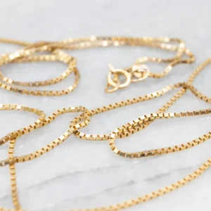 Long Box Chain Spring Ring Clasp