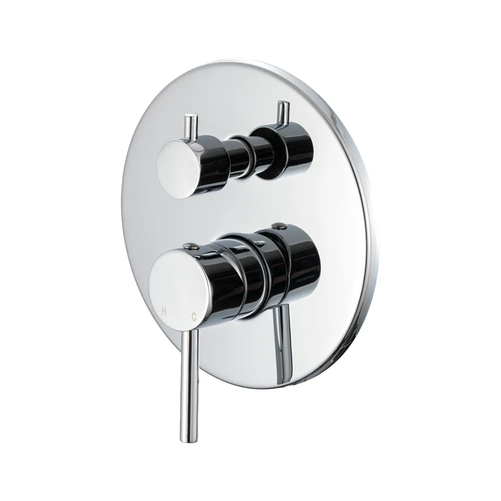 Weerbestendige Built- three-way shower mixer handig box Moon chrome-plated brass
