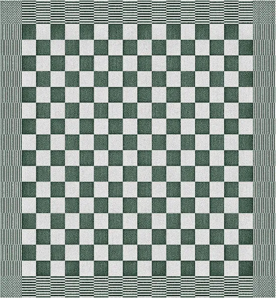 Theedoeken Geruit 65x65 cm - Set van 6 - Groen-Wit