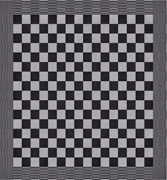 Theedoeken Geruit 65x65 cm - Set van 6 - Zwart-Wit