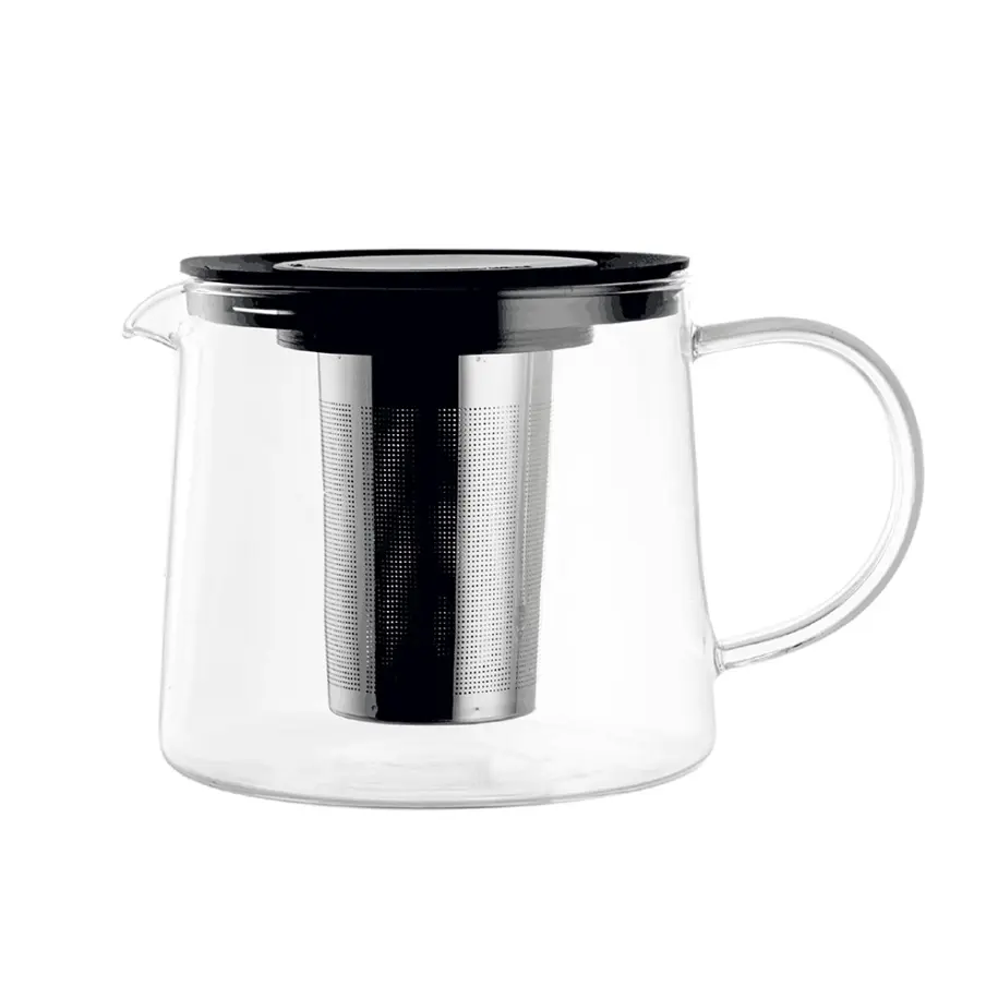 Theepot met infuser zwart 1L Pointvirgule