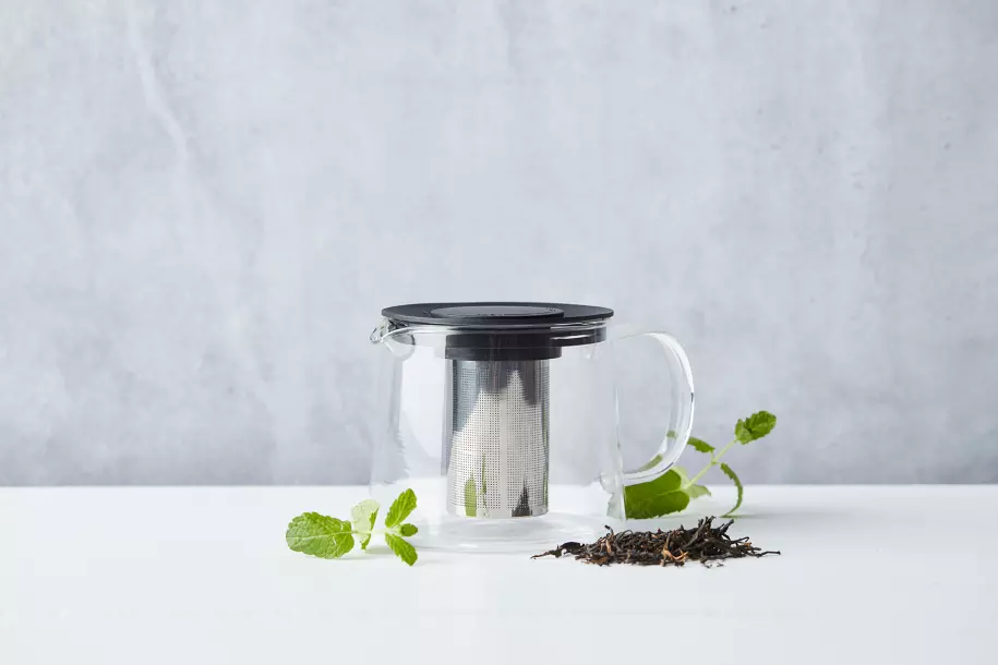 Theepot met infuser zwart 1L Pointvirgule