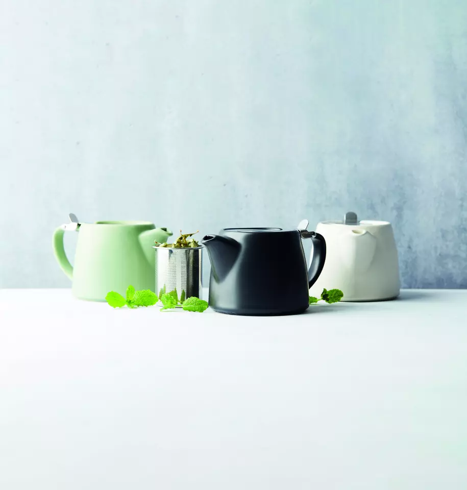 Theepot met thee infuser mat gebroken wit 500ml Pointvirgule