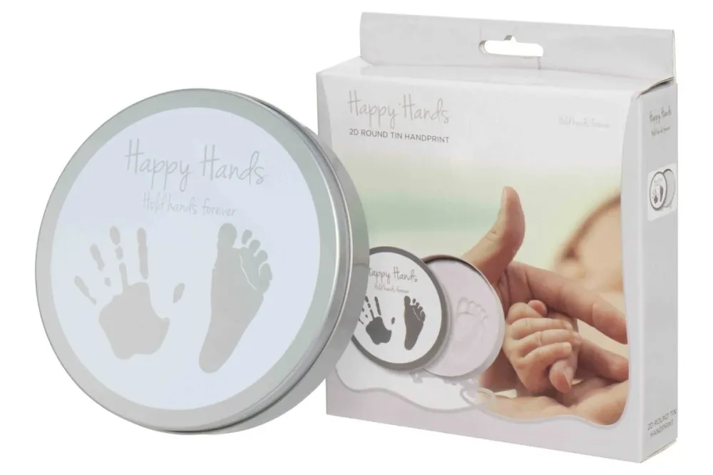 Dooky Afdrukset Happy Hands Rond Klei Blik