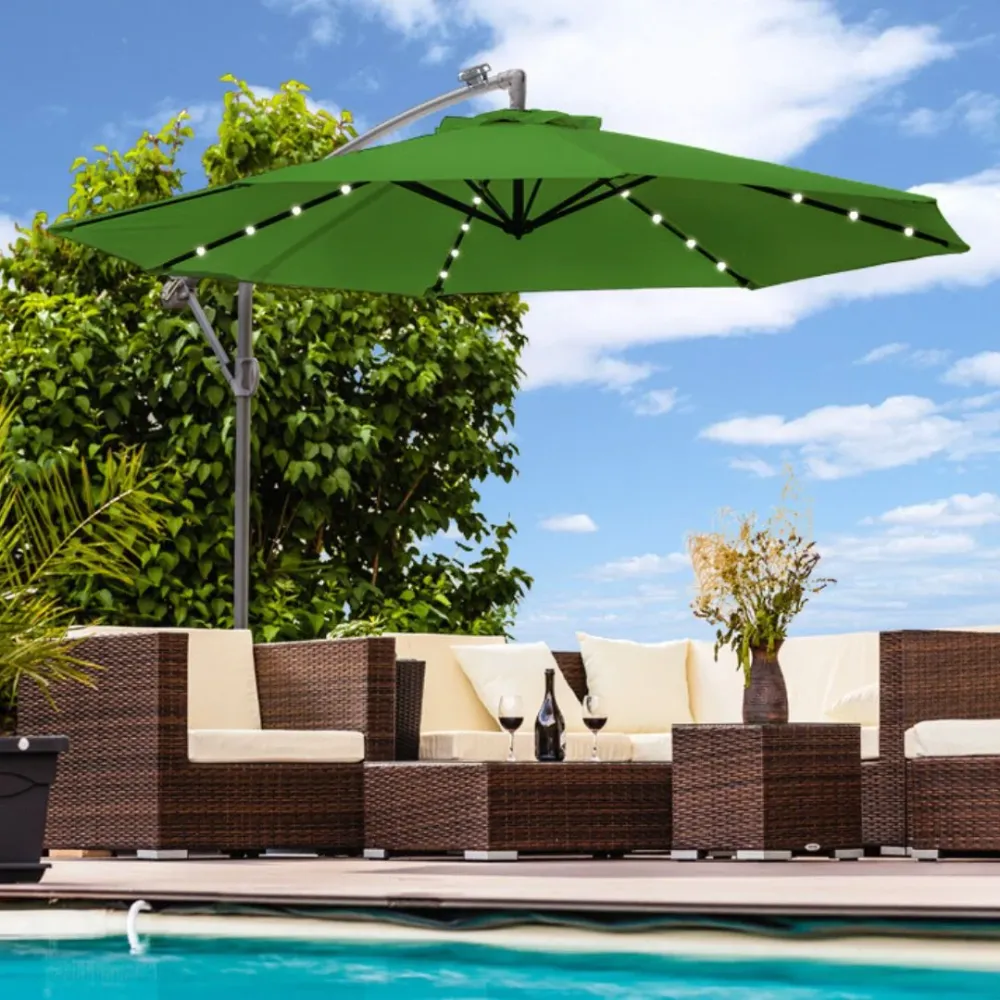 Floraya - Zweefparasol 300 350cm - LED verlichting - Div. Kleuren Eve-Motion