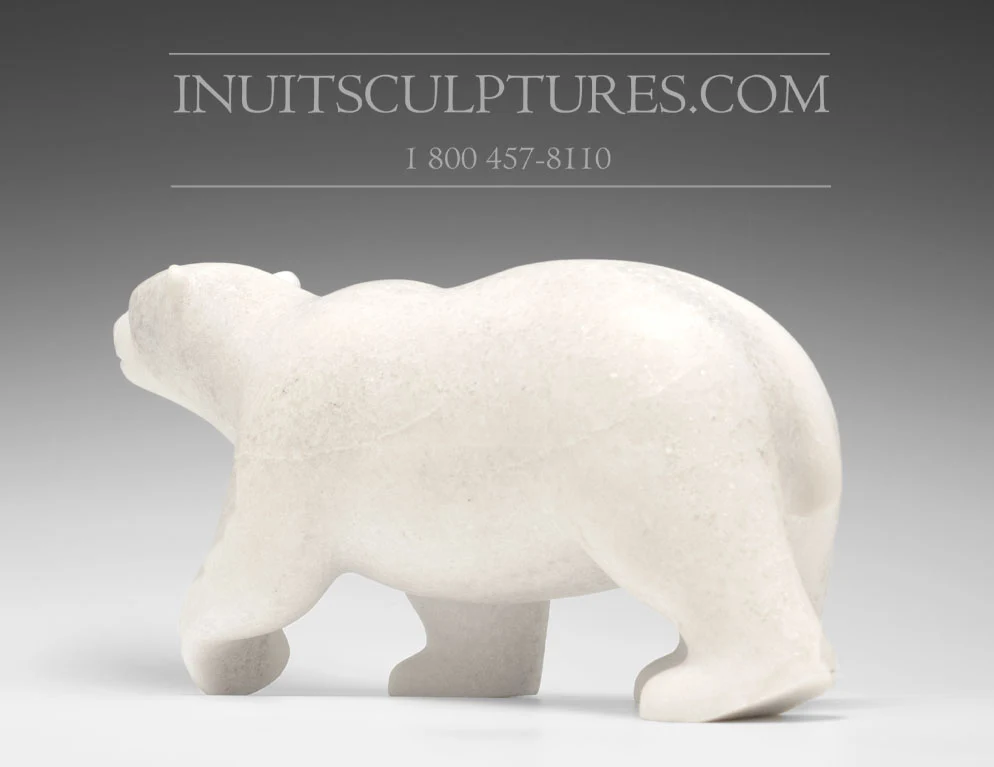 16" Striking Marble Walking Bear Tuk Nuna