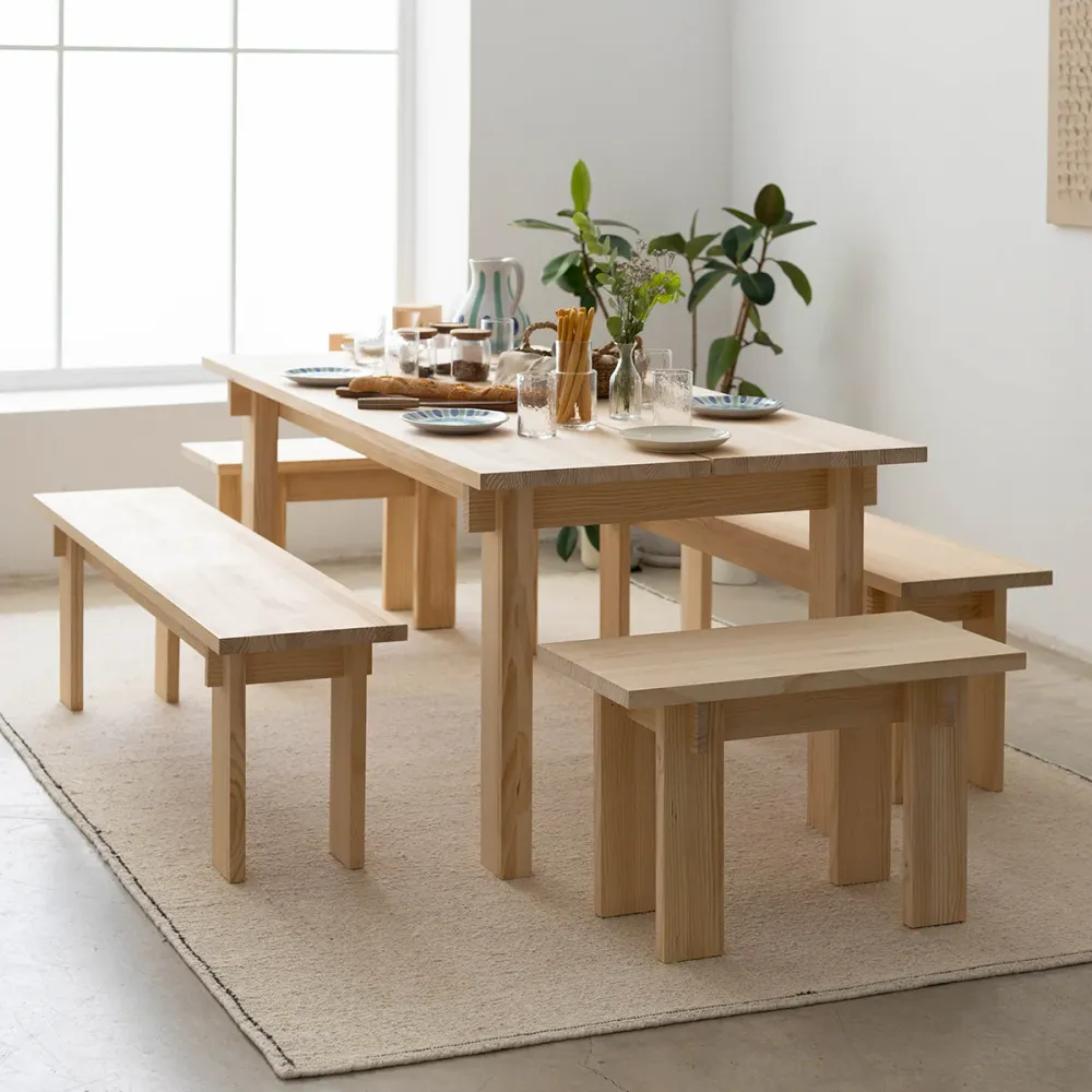 Begur groot bench solid pine wood 150 cm