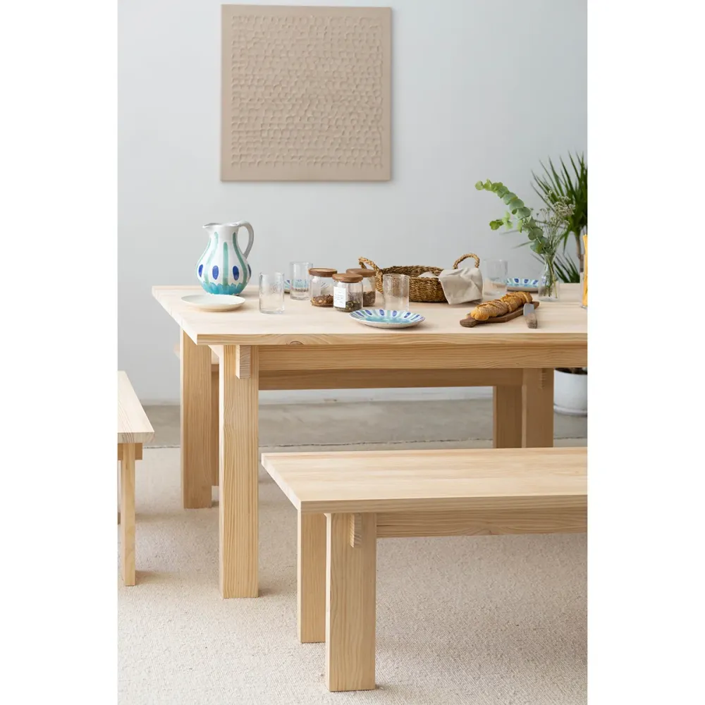 Begur large bench solid grenen wood 150 cm
