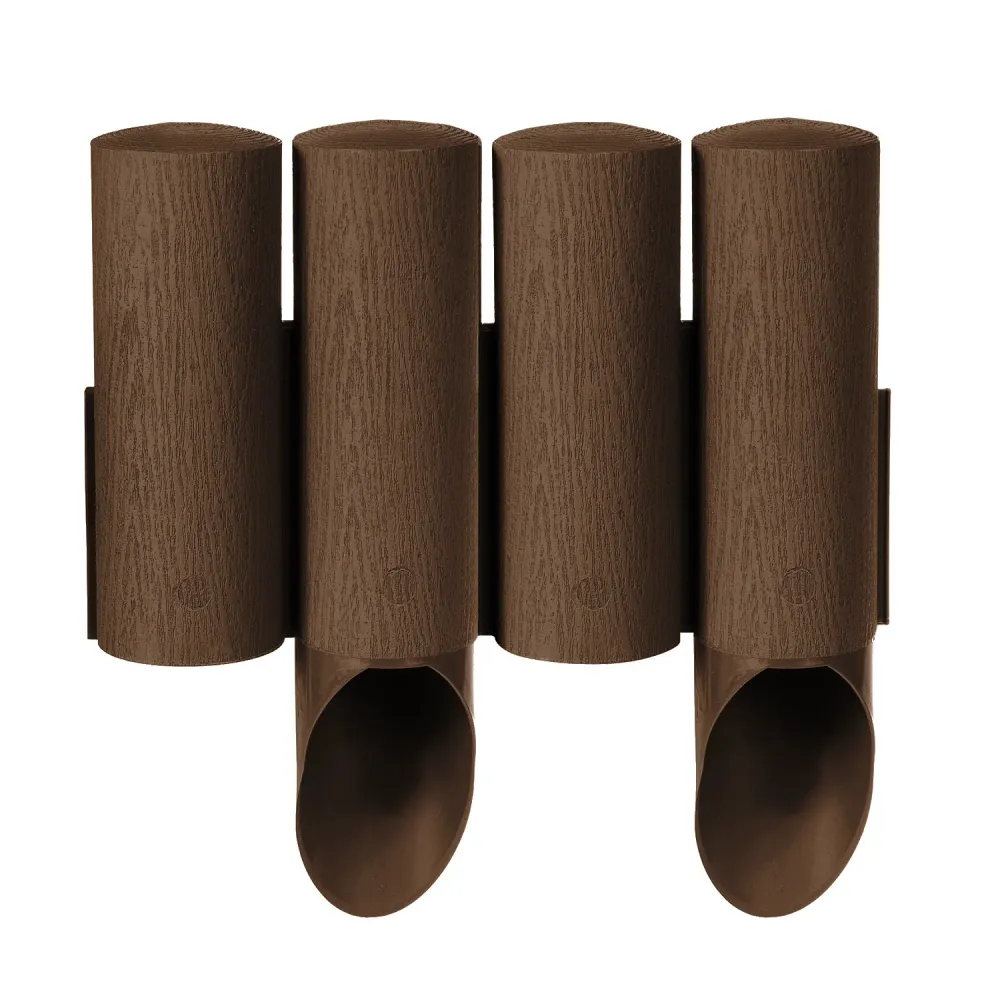 Cellfast Garden Gazonrandpalissade, 4 palen, 2,3m, Bruin met D-handvat