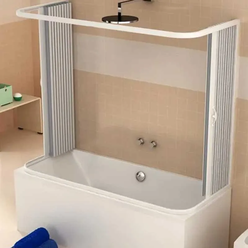 Premium Kwaliteit Shower enclosure above bathtub three sides bathtubs 70x170 and 70x160 cm made Reinforced VINYL