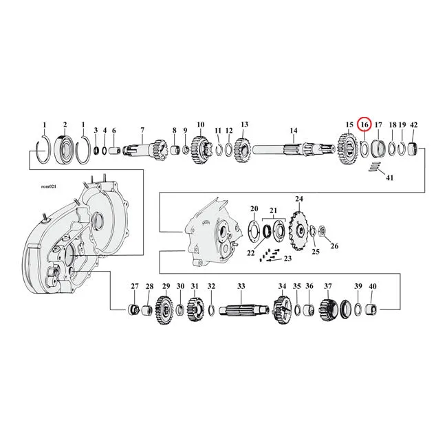 Compacte Thrust Washers Mainshaft Right .0905INCH Harley-Davidson