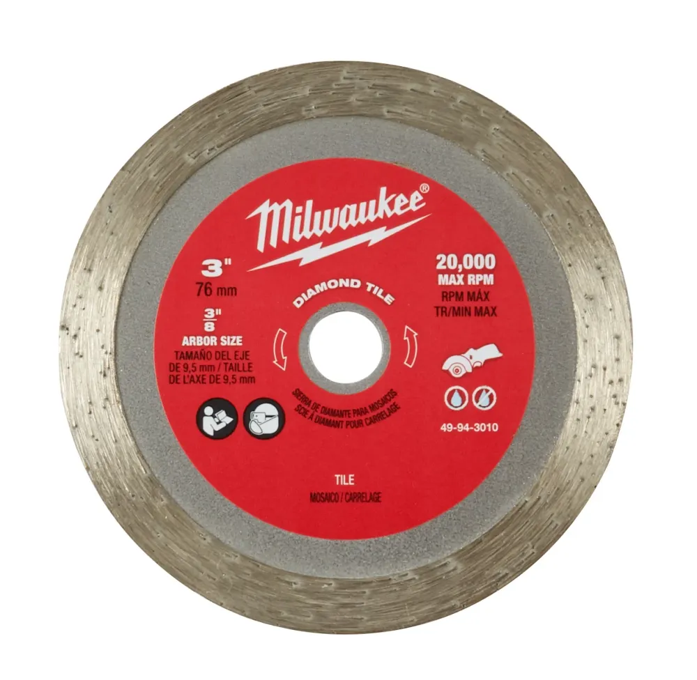 Milwaukee Tools 3 . Tile Blade 49-94-3010 met D-handvat